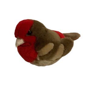House Finch Bird 8” Stuffed Animal Toy Red Brown Call Sound DOES NOT WORK K&M